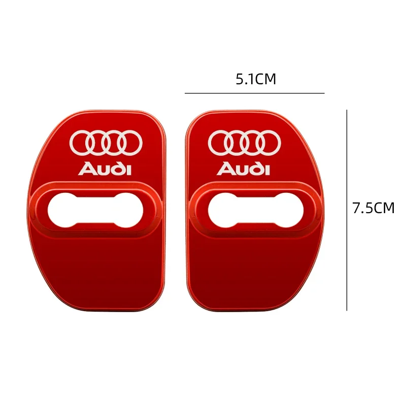 Car Door Lock Cover 4 PCS/Set Fashion Stainless Steel For AUDI TT A1 A3 A4 A5 A7 A8 Q3 Q5 Q7 S3 S4 TTS