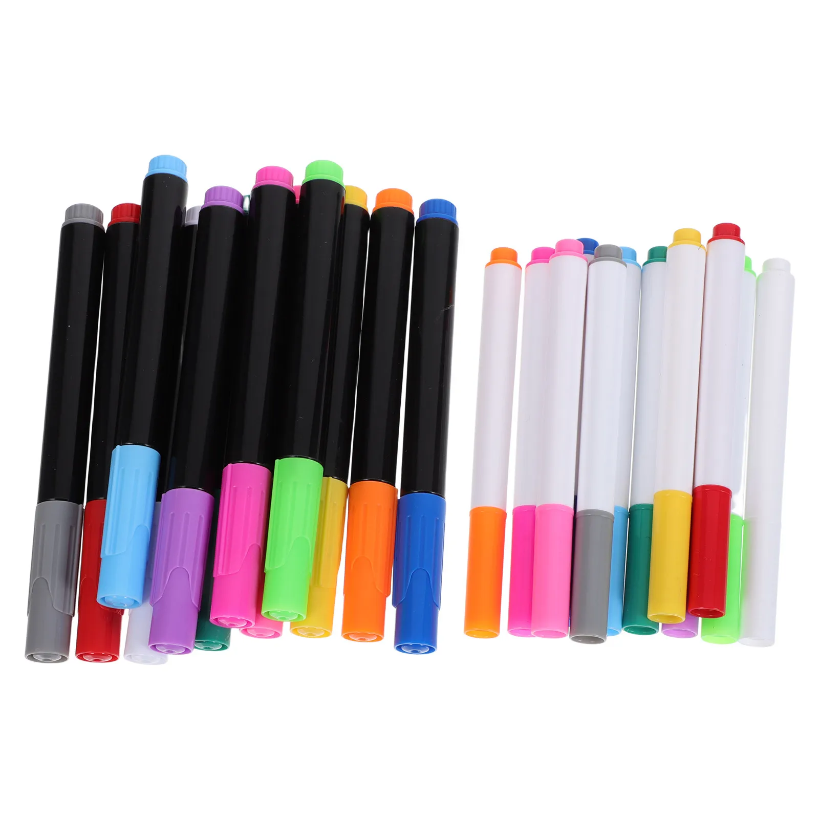 24Pcs 드라이 지우기 분필 마커 12 색 LED 노트 보드 형광 보드 창 마킹 용 높은 가시성 지울 수있는 네온