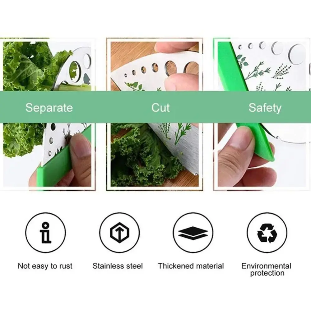 Multifunctional 9 Holes Herb Stripper Herb Vegetable Tool Cooking Kitchen Tools Cutter Stainless steel