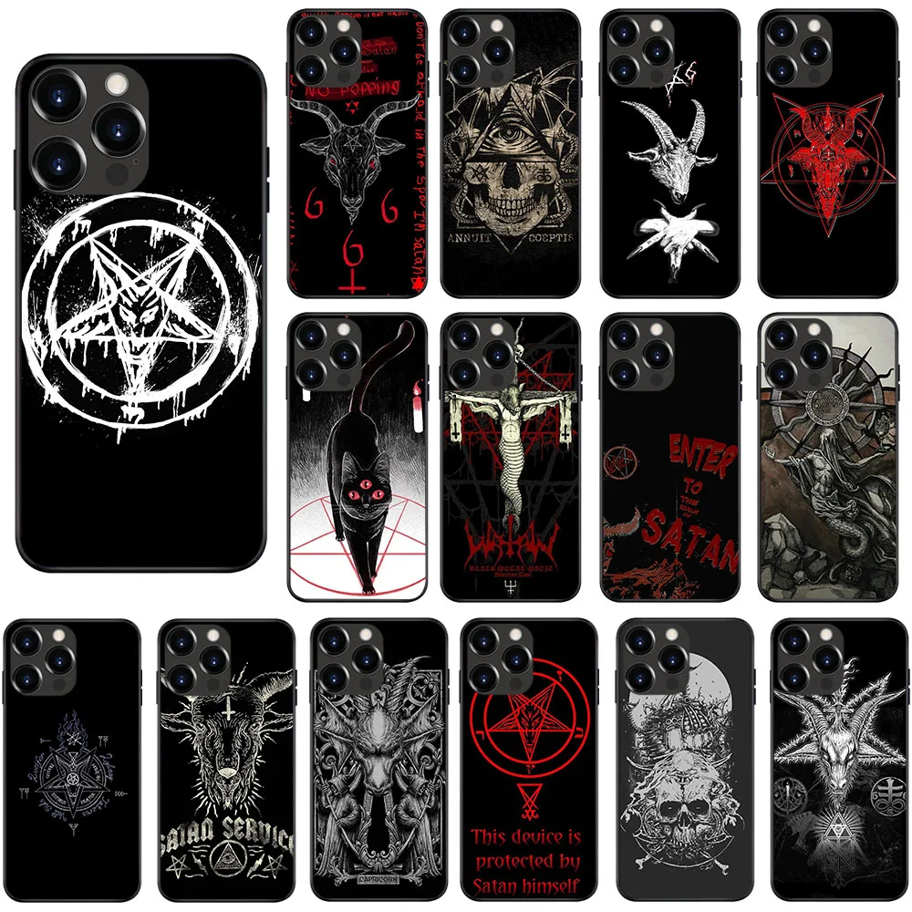 It-64 Custodia Morbida Satanica Con Teschio Spaventoso Per Iphone 5S Se 6 6S 7 8 11 X Xs Xr Max Pro Plus