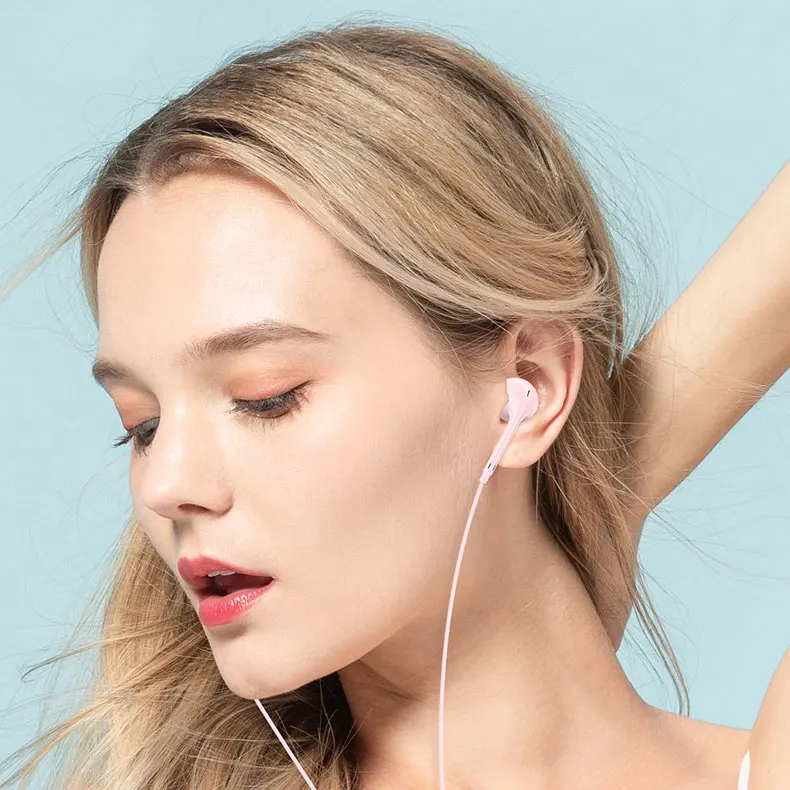 3.5mm In Ear Earphones Wired Headphones with Microphone Stereo Earbuds Sports Headset for Huawei Xiaomi Samsung Phone MP3 MP4 3