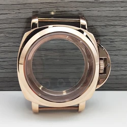 Stainless Steel 40mm Watch Case with Handle - Available in Silver, Rose, and Black (Rose Gold)