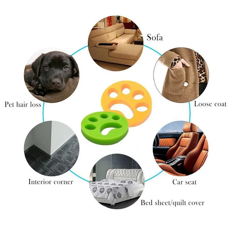 5Pcs Pet Hair Remover Reusable Cleaning Laundry Catcher Hair Catcher Cat  Dog Fur Lint Remover Dryer Washing Machine Accessories