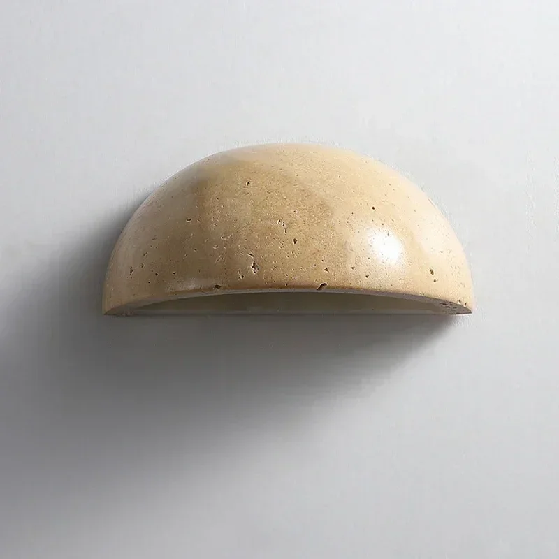 CoCo Design Sense Semi Circular Living Room Corridor Background Wall Light Bedside Stone Lamp for Bedroom Entrance Lighting