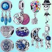 NEW HOT 925 Sterling Silver Astronaut And Rocket Charms Beads Suitable For Original Pandora Bracelet Making DIY Ladies Jewelry