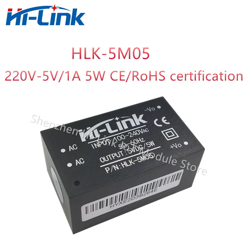 무료 배송 HLK-5M05 10 개/몫 AC DC 220V 5V 전원 공급 장치 모듈 조정 가능한 고효율 스텝 다운 컨버터