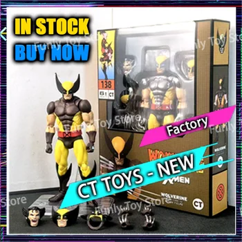 In Stock Ct Toys Wolverine Mafex 138 Brown Figure 096 Comic Ver X-Men Shf Anime Action Figure Figurine Model Custom Gifts Toys