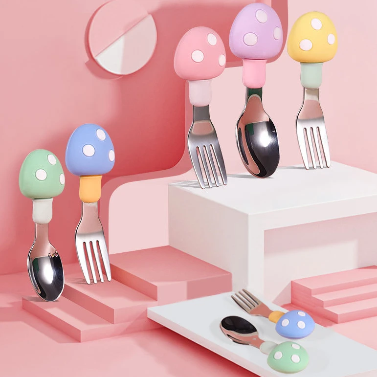 Baby Cutlery Fork Set Baby Feeding Cutlery Baby Spoon Fork Set