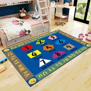 Boys Girls Room Area Rugs Cartoon Kids Learn Bedroom Beside Carpets For Living Room Baby Play Crawling Floor Mat Home Decoration