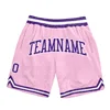 Custom Light Pink Authentic Basketball Shorts 3D Printed Men Shorts Name Mumber Quick Drying Beach Shorts 5
