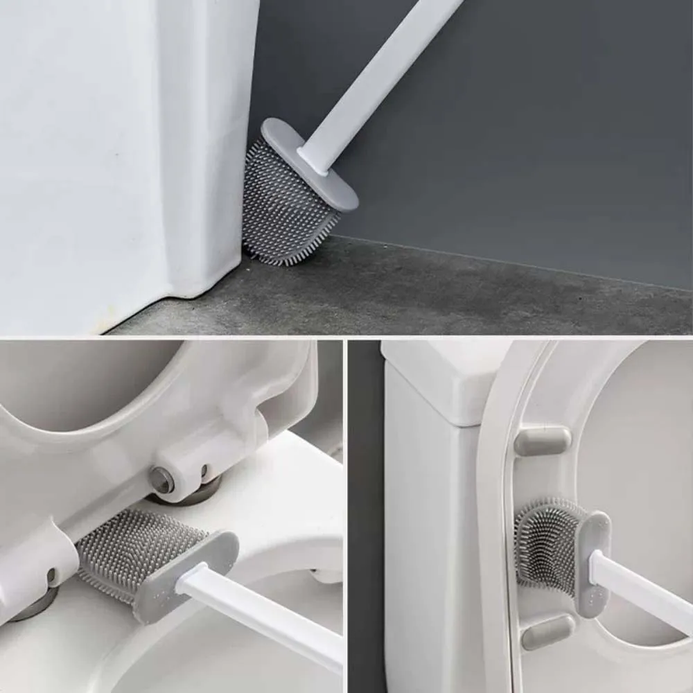 Wall mounted toilet brush holder
