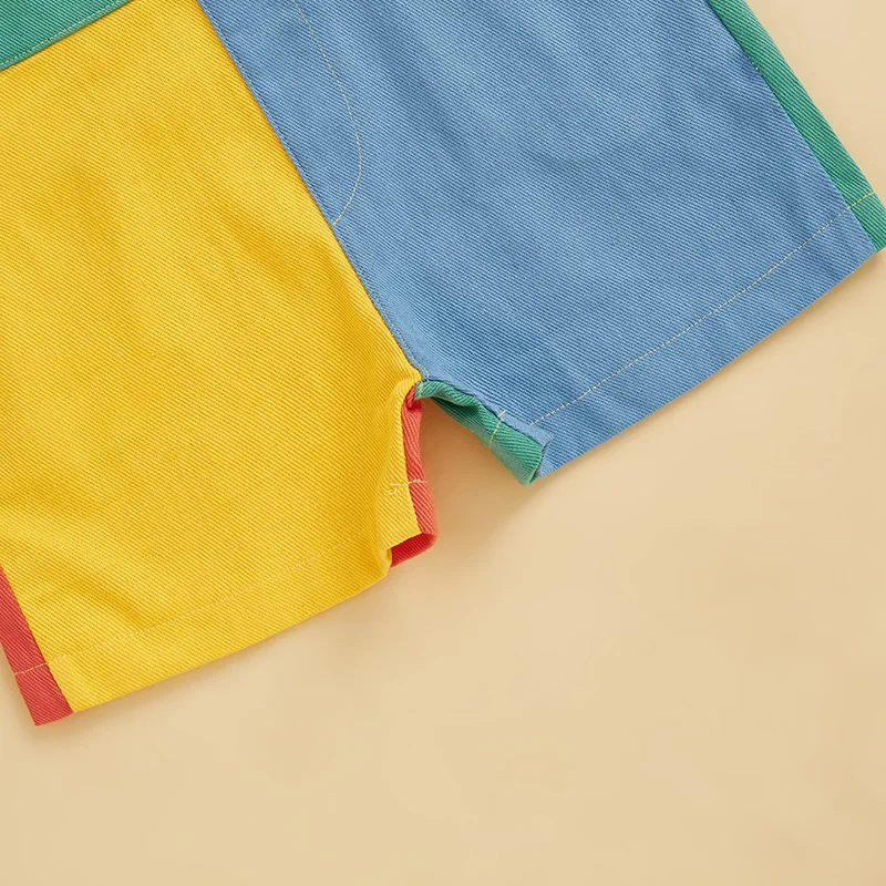 Colorful Children's Overalls Romper Image 3