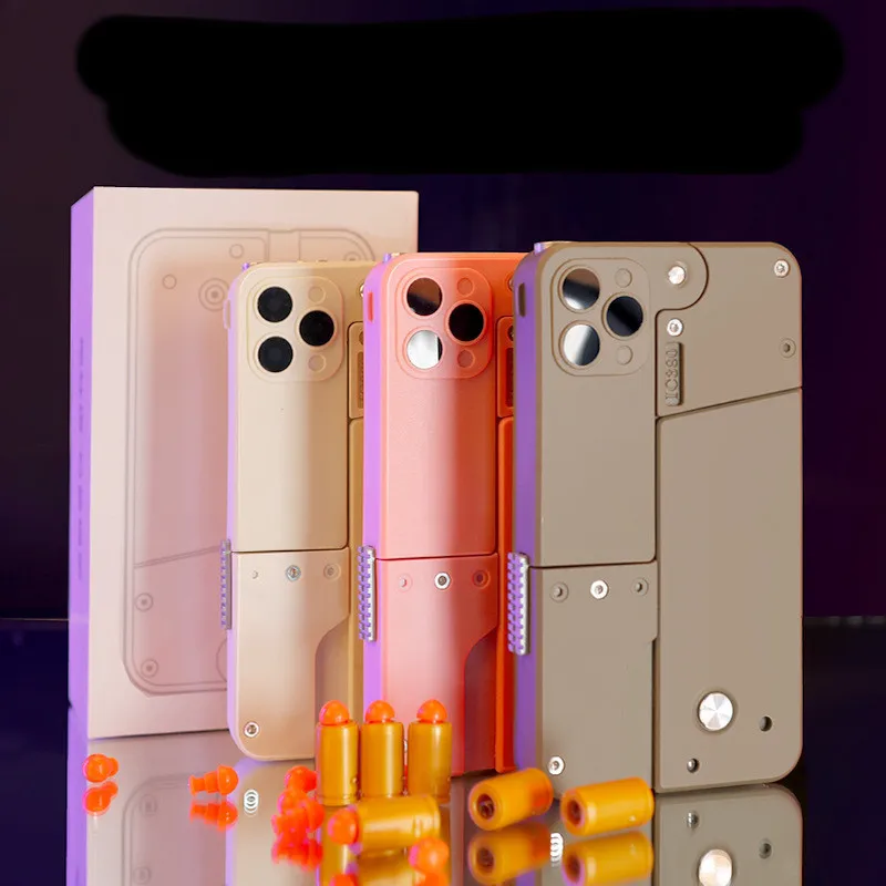 

16*13cm deformation phone gun Toy with ammos kids game play toy no battery