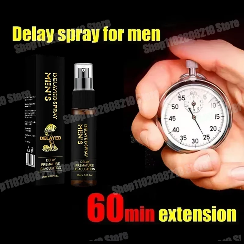 Men Sexual Long-Lasting Spray Private Part Penis Erection Enhancement Enlargement Sex Delay Spray Stops Premature Ejaculation Male Sex Toys Male Delay Wipes