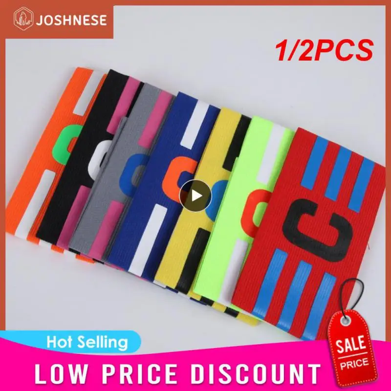 

1/2PCS Professional Football Armband Nylon Adjustable Soccer Arm Band Leader Match Football Armband Captain Armband Band