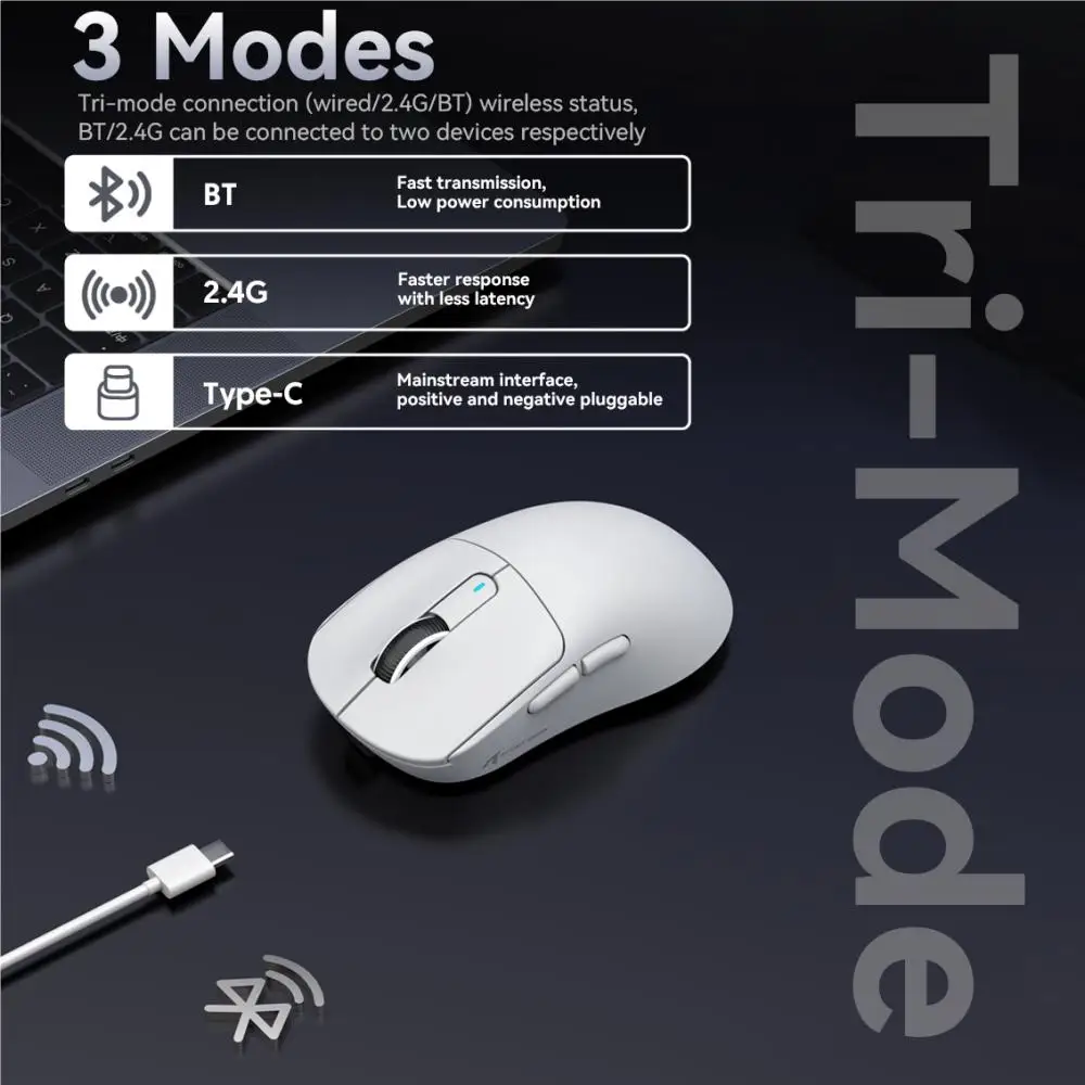 Attack Shark X3 mouse 49g Lightweight Mouse Pixart 3395 Gaming Mouse Wireless 2.4G Bluetooth Gaming Esport Laptop wireless mouse,gaming mouse