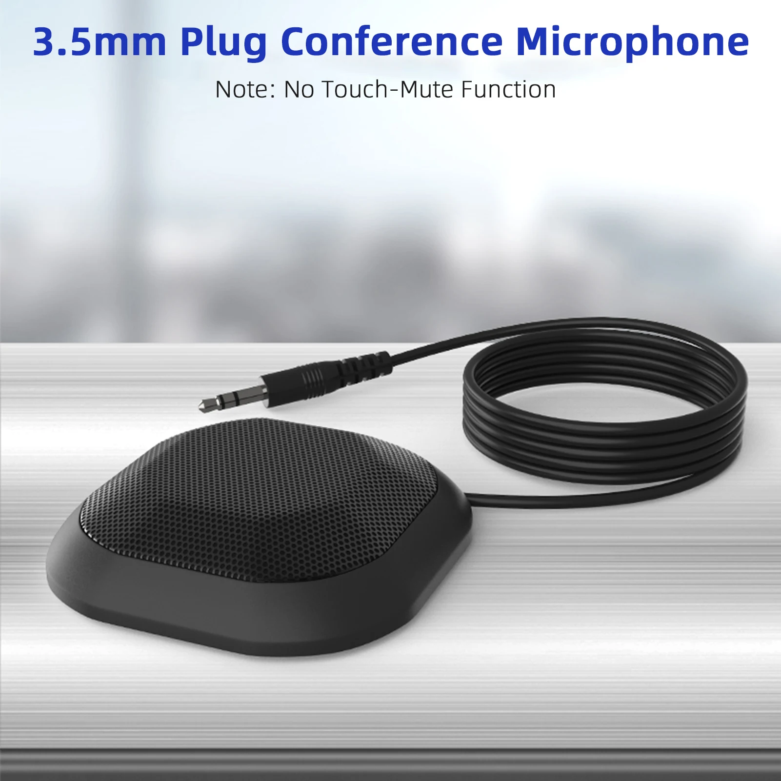 Omnidirectional USB Conference Microphone with Touch Mute and Plug & Play Functionality