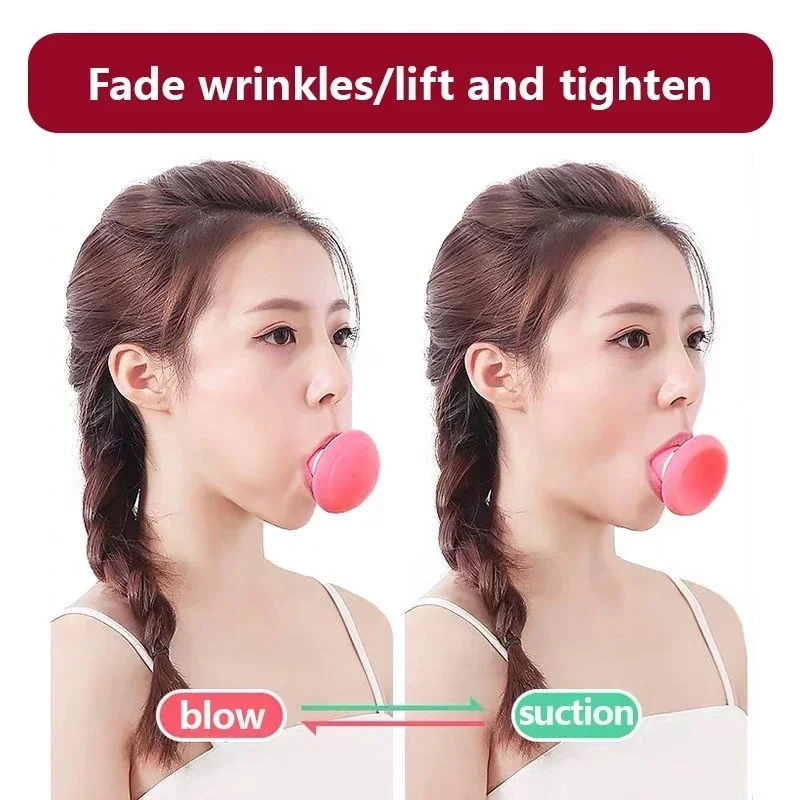 Silicone V Face Facial Lifter Slimming Face Lifter Double Thin Wrinkle Removal Blow Breath Exerciser Masseter Muscle Line Tools face slimming strap,face slimming massager