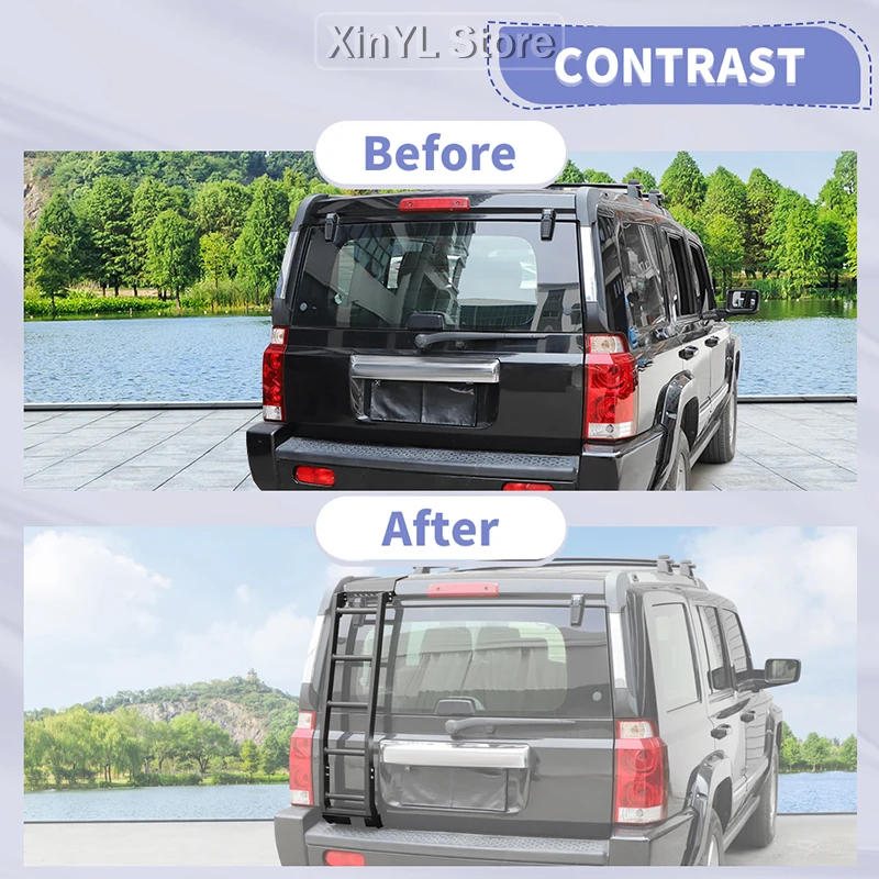 Jeep Grand Cherokee 2006-2010 용 금속 뒷문 확장 등산 사다리 자동차 외장 액세서리