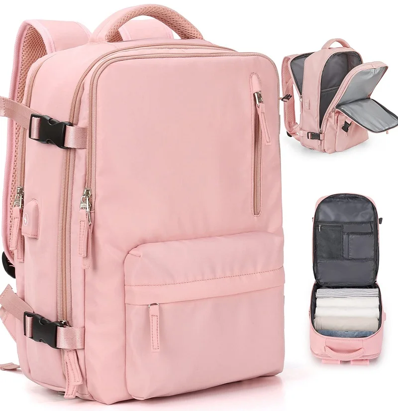 

Women's Airline Large Travel Backpack Men's Gym waterproof stylish casual Business Laptop Backpack &USB Charging Port Backpack