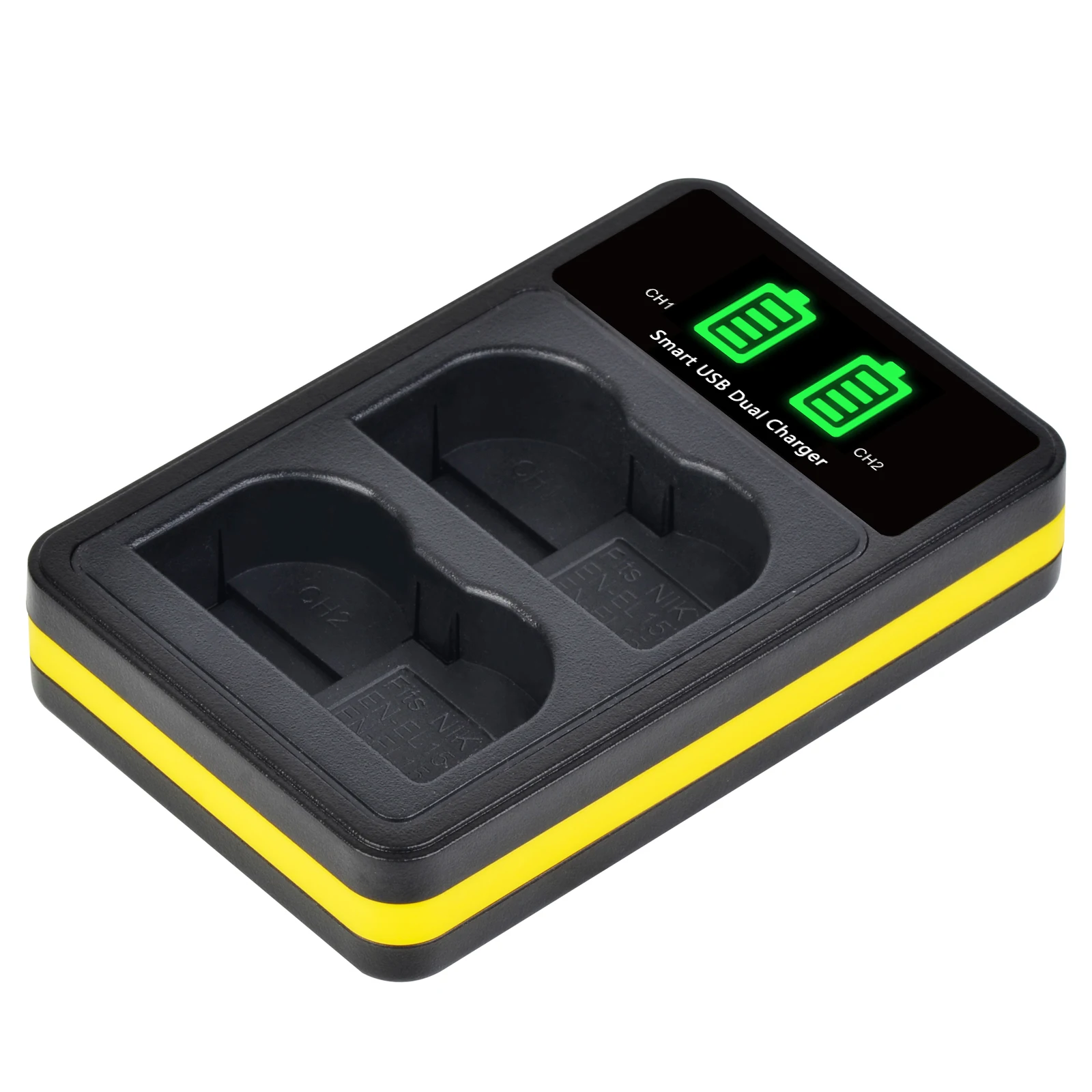 Pickle Power EN-EL15C EL15 Dual USB Charger for Nikon Z6, Z6II, Z7, Z7II, Z8, D850, D810, D810A, D800, D800E, D7500, D7200