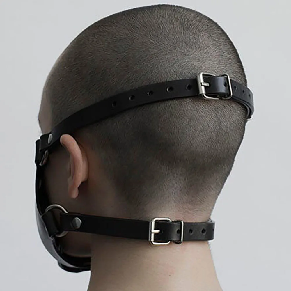 Bdsm Punk Leather Motorcycle Haze Face Mask Male Dust Windproof Adult Games Bondage Restraints Cosplay Sex Toys For Men_voghion.com