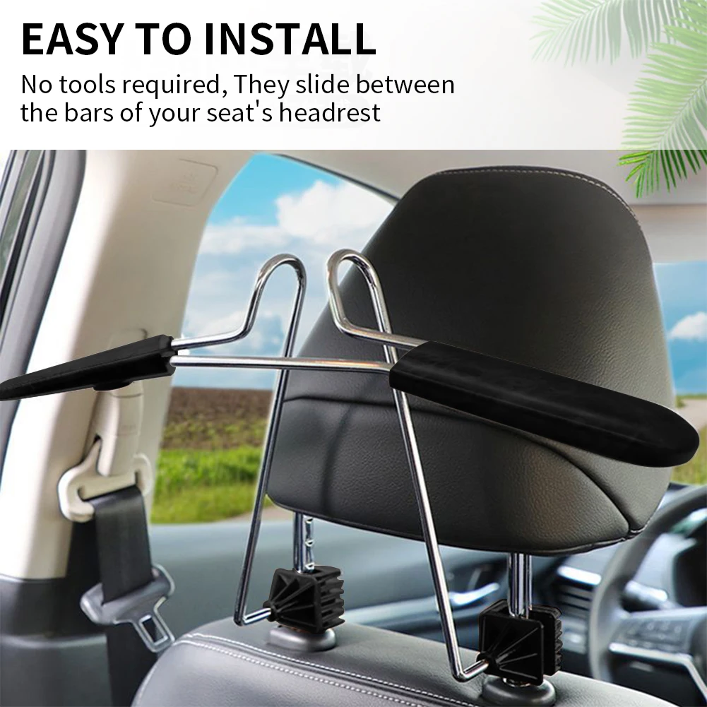 Seat Headrest Clothes Hanger Car Coat Hanger Stainless Steel Retractable Car Clothes Drying Rack Seat Coat Hook Automobile Parts