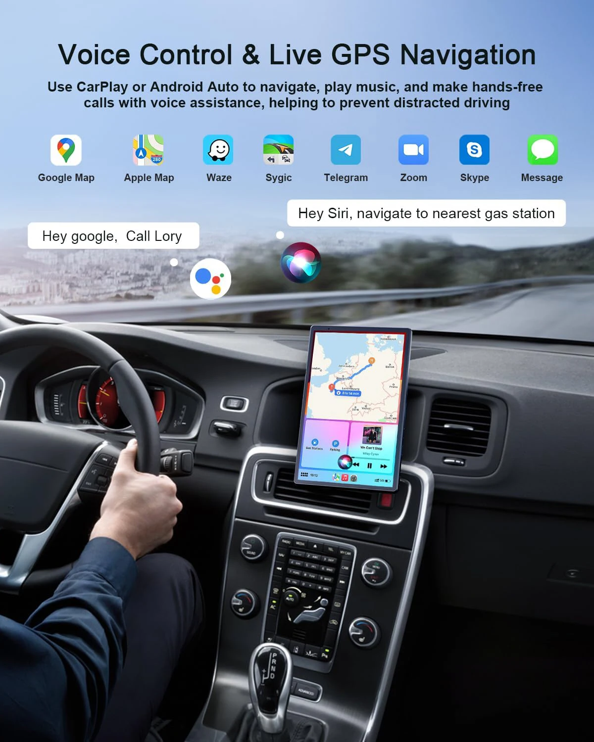 7 inch Carplay Screen For Car Wireless Carplay Android Auto Horizontal and Vertical Screen Navigation GPS Portable Car Radio car multimedia player car radio