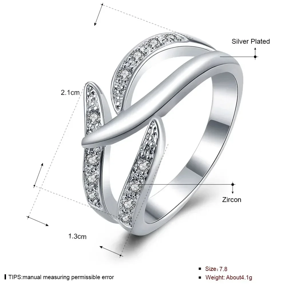 Kněžna styl kubický zirkon 925 mincovní stříbro prsten ženy paní dar šperků angažmá svatební večírek s rakouský broušené sklo