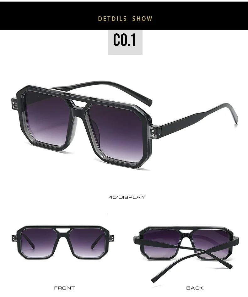 Retro Square Punk Sunglasses 16