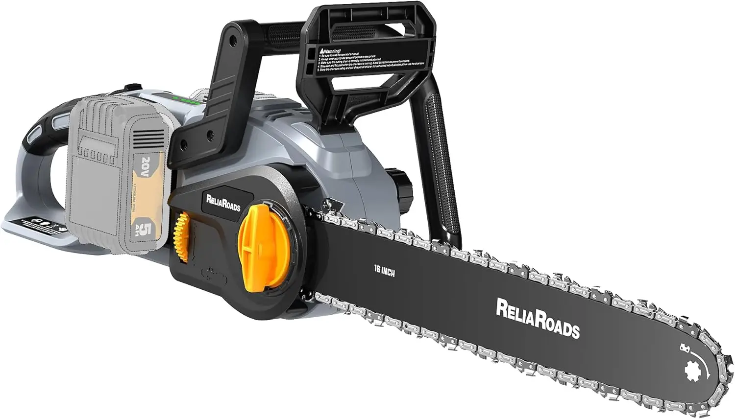 Cordless Battery Powered Chain Saw Compatible DeWALT Battery, Ideal for Wood/Tree Cutting, Pruning, Tool Only (Battery Not Inclu