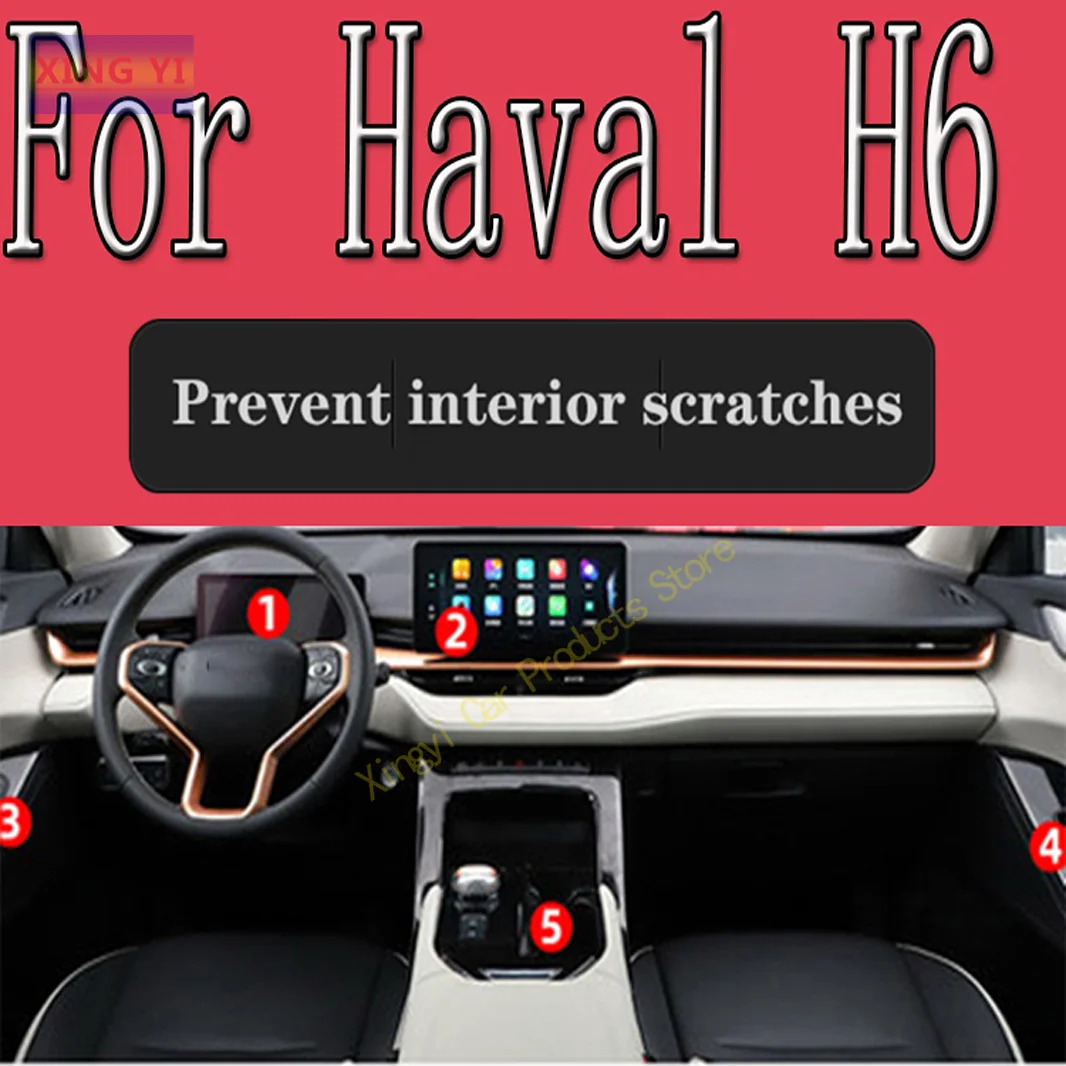 

Для HAVAL H6 2022 2023 гибридная панель коробки передач навигационный экран Автомобильный интерьер фотооболочка наклейка против царапин