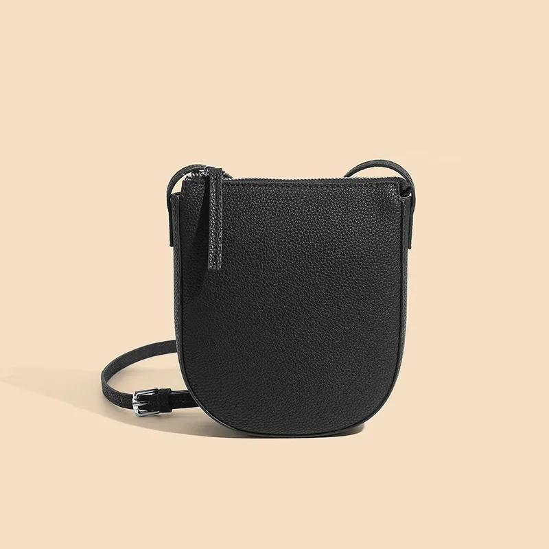 Genuine Leather Real Cowhide Women's Versatile Fashion Phone Bag Women Messenger Bag Small Shoulder Bag Crossbody Bags for Women 10