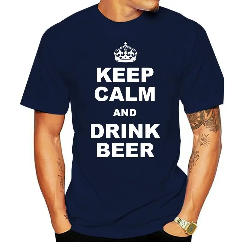 

Футболка мужская хлопковая с коротким рукавом и надписью Keep Calm