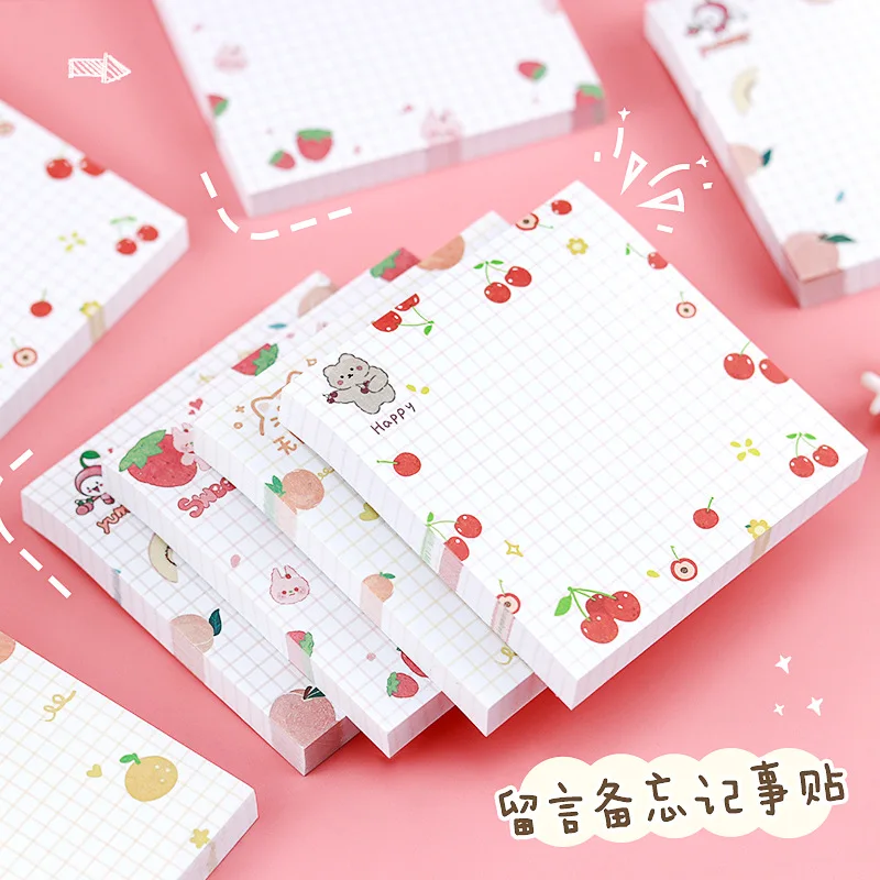 Fruit-Themed Sticky Note Pack - 80 Sheets for Journaling & To-Do Lists