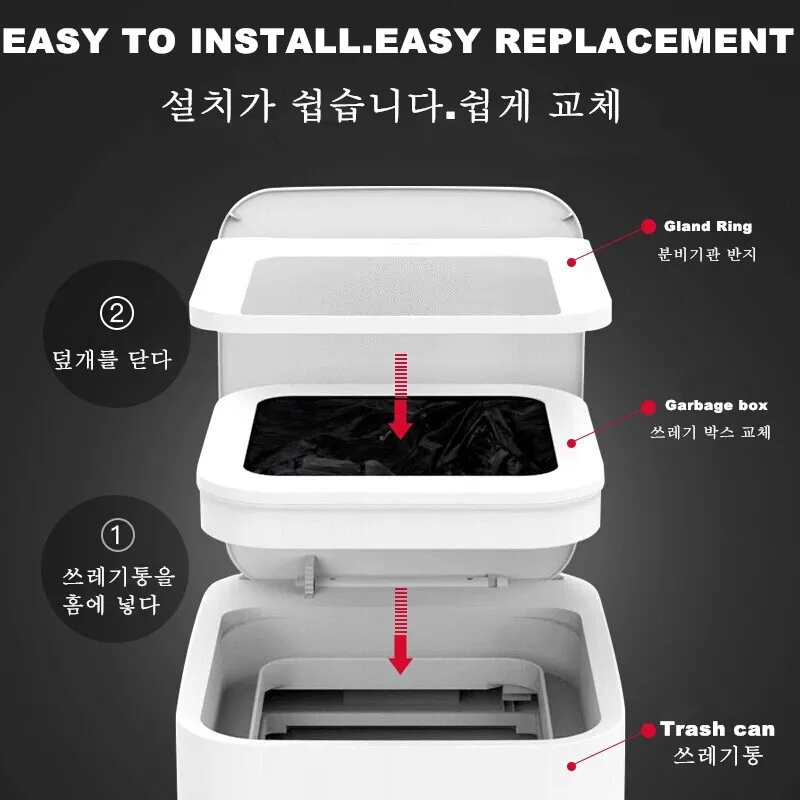 Townew-スマートゴミ箱1 t1s,t1xガベージバッグ,12個のアクセサリー