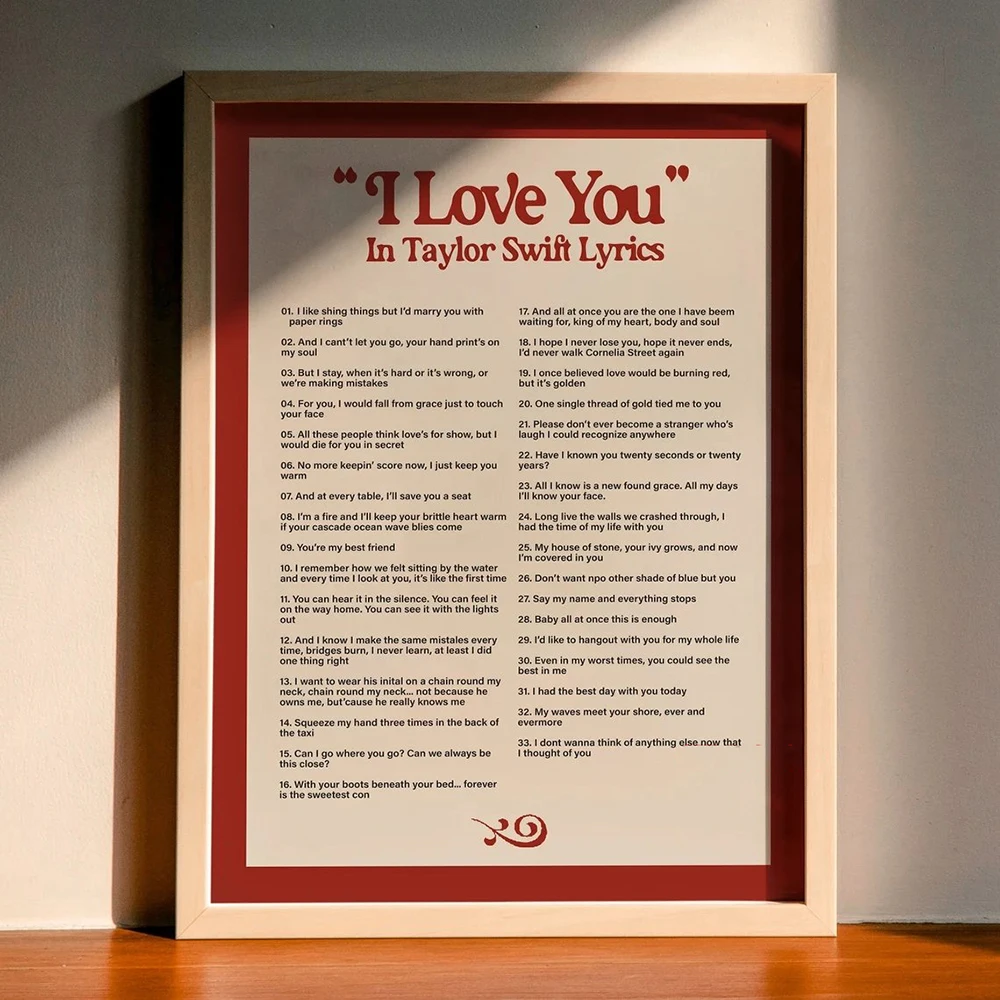 Har3646vey I Wanna Be Your Endgame Song Lyrics Taylor Swift Targa in legno  dipinto 30 x 40 cm : : Casa e cucina