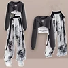 2023 Autumn Women Fashion Crop Sweatshirt Letter Sling Print Pants 1 or 3 Piece Set Lady Cool Streetwear Outfits Tops Trousers 2