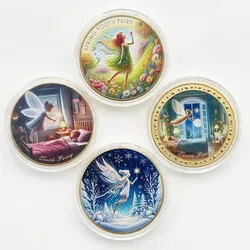 Enchanted Tooth Fairy Souvenir Coin for Birthday and Party Gifts (4PCS)