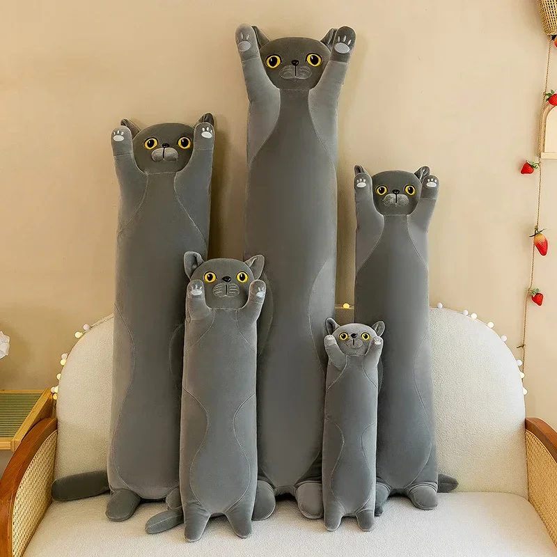 Kawaii Squishy Long Cat Roll Pillow Plush (100cm)