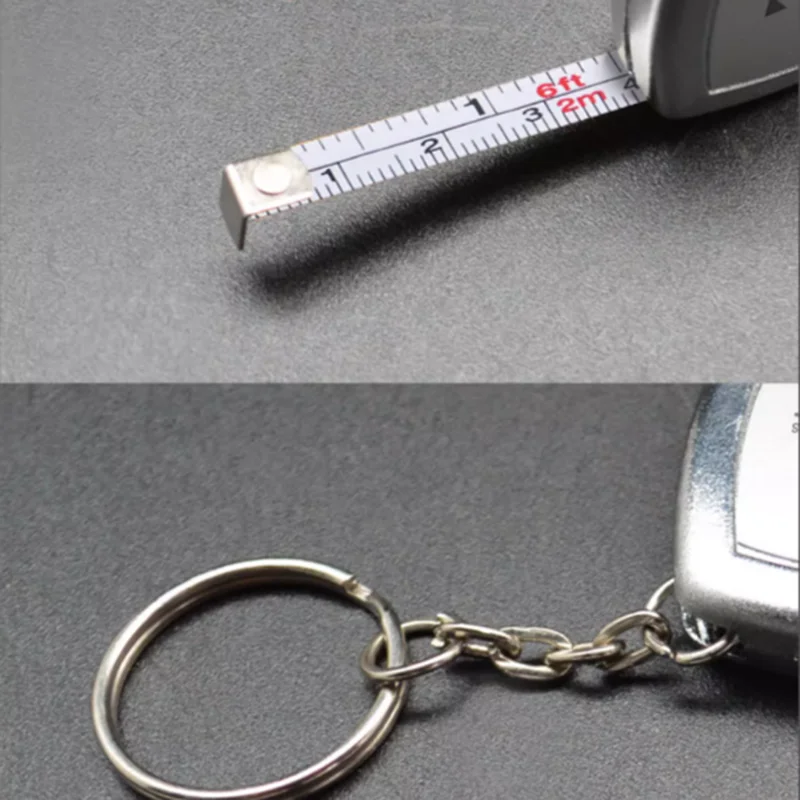 Tape Measure Measuring Tape 2 Meters Small Tape Measure Key Ring Small Steel Tape Measure Mini Pocket Portable Compact Carry Around Mini