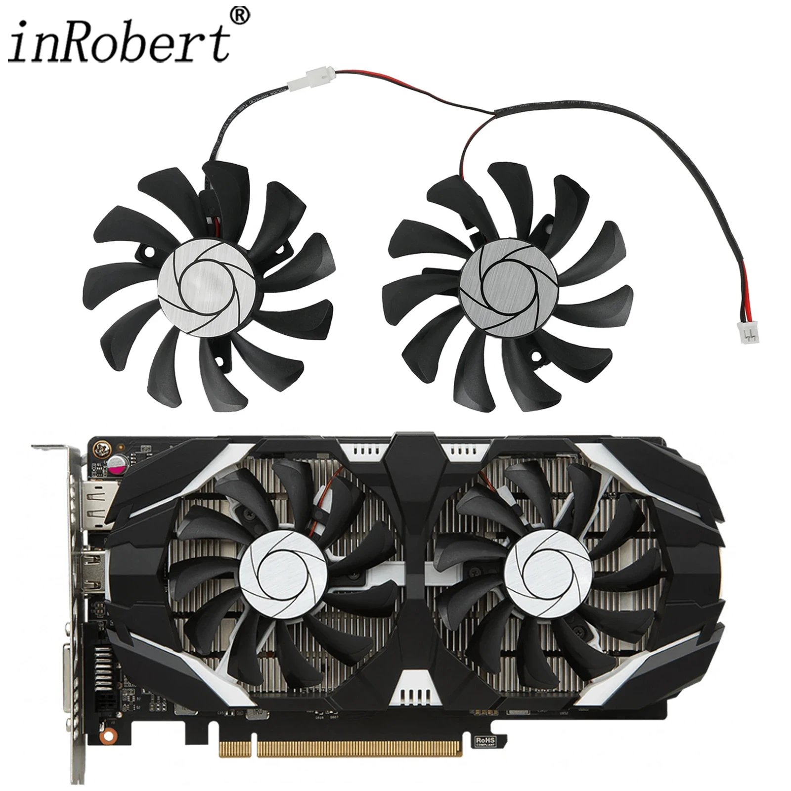 Substituição do fã da Placa de Vídeo para Msi Gtx 1050 1050 ti 2gt oc 75 mm Ha8010h12f-z Gtx1050 Gtx1050ti fã de Refrigeração da Placa Gráfica