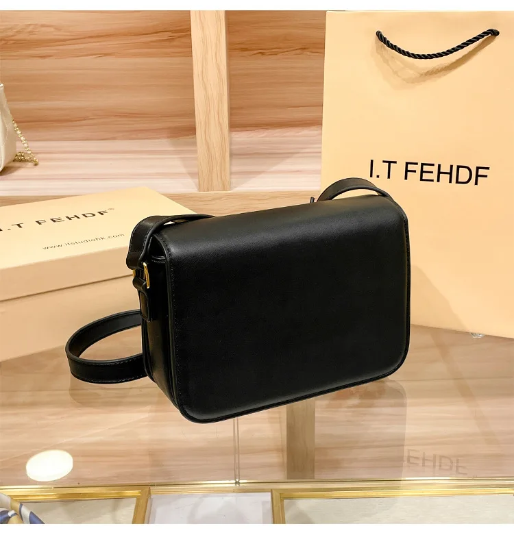 

2023 New Genuine Leather Box Tofu Bag Summer Fashion Underarm Small Square Bag Single Shoulder Crossbody Handheld Cowhide Women'