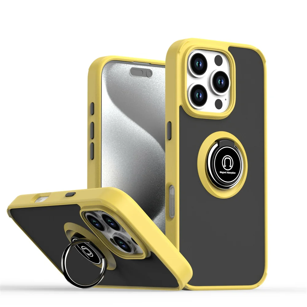 Matte Magnetic Stand Phone Case with Frosted Solid Color Finish