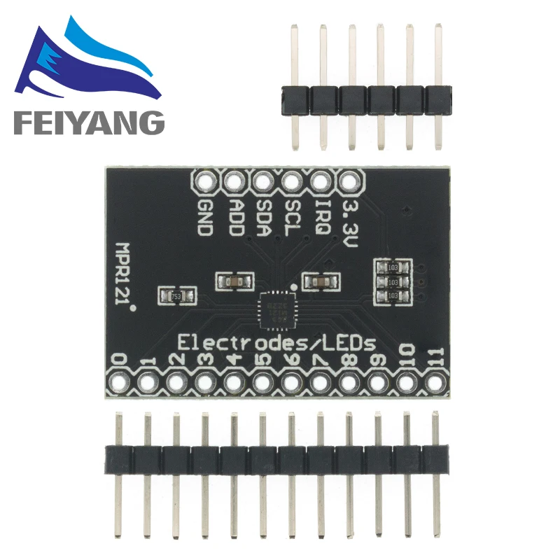 SAMIROB MPR121 Breakout V12 Kapazitives Touch-Sensor-Controller-Modul I2C-Tastatur-Entwicklungsboard für Arduino – Detail 1
