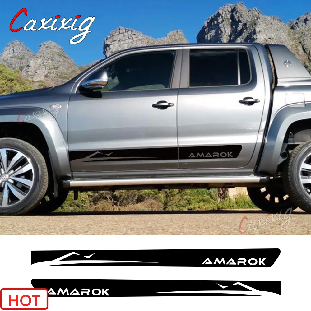 Adesivi A Strisce Per Gonna Laterale Della Porta Per Volkswagen Vw Amarok Truck Body Graphic Decor Decalcomanie Copertura In Vinile Accessori Auto