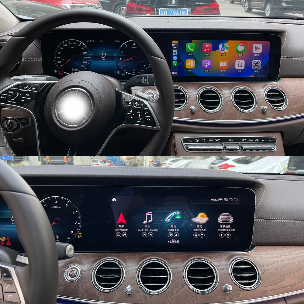 ZJCGO-Dual Screen Upgrade, Android 12 Interface do sistema, 10.25 polegadas, NTG 6.0 para Mercedes Benz Classe E W213 S213 C238 CLS C257