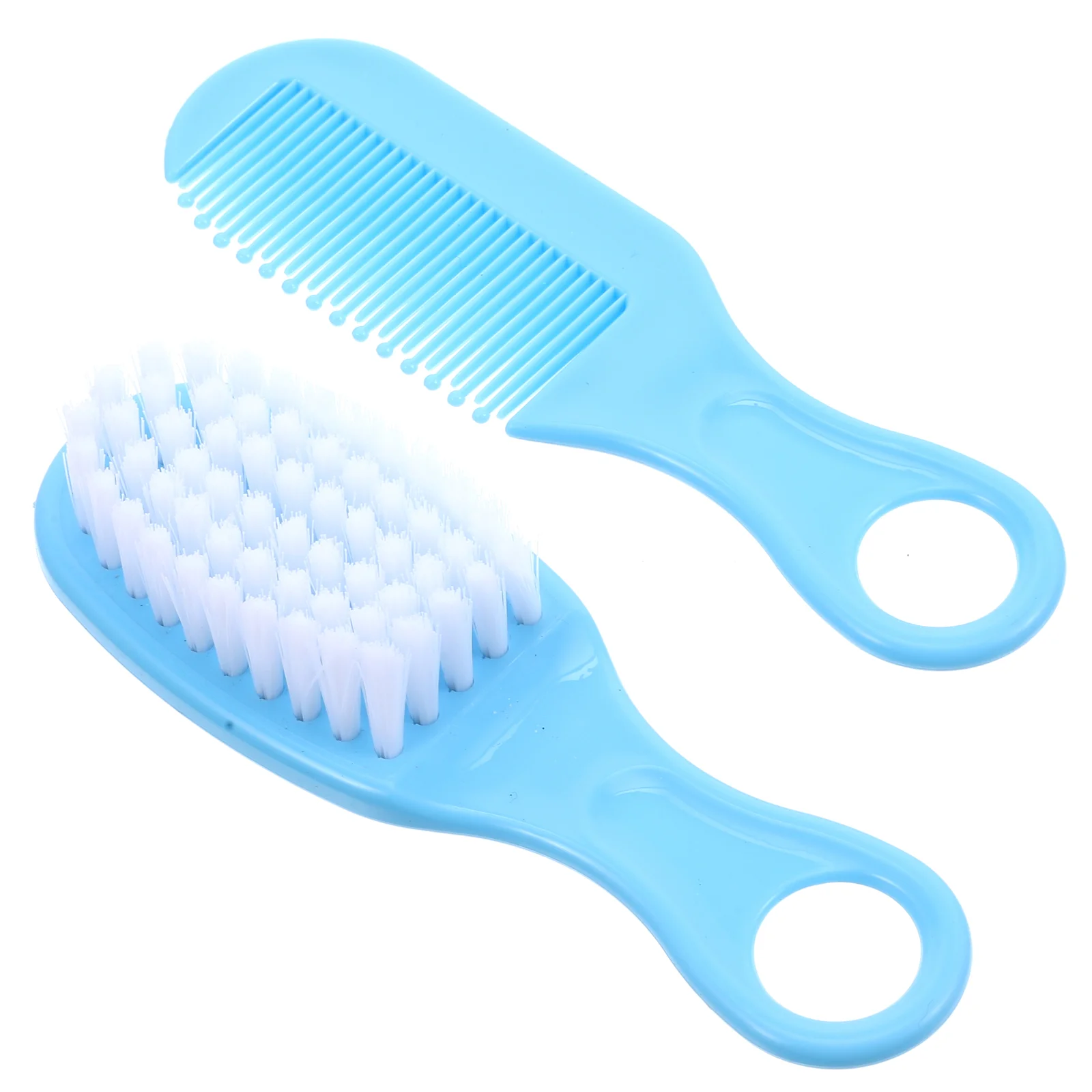 

Hair Brush and Comb Set Newborn Infant Hair Brush Bath Brush for Hair Care ( Blue )