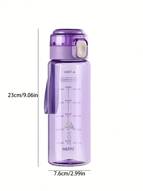 750ml Sports Water Bottle High Quality Tritan Material Drinking Bottle With Straw Portable Durable Gym Fitness Outdoor Sport Cup 6