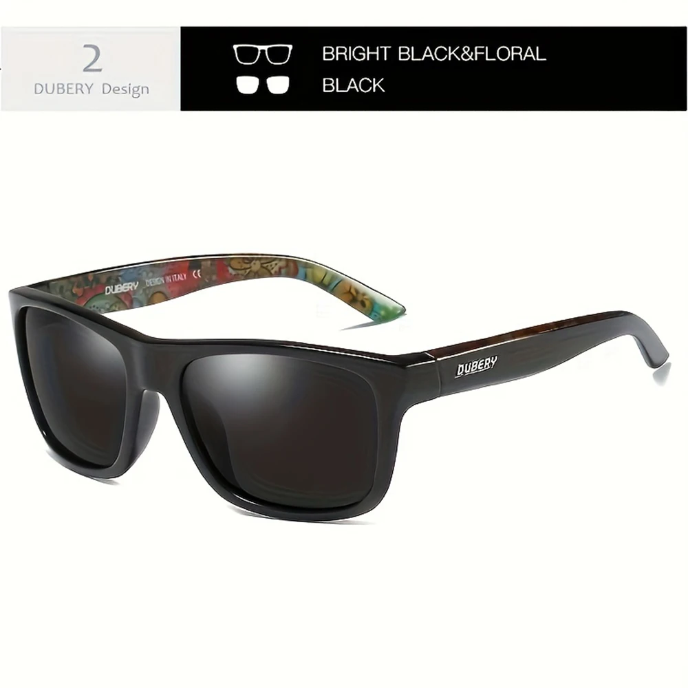 Dubery polarisierte Vollrand Mode Sonnenbrille für Männer und Frauen 9 Farben Modell – Detail 6